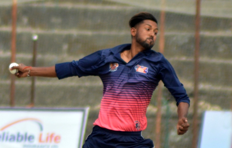 Nandan Yadav is known for fast bowling and aggressive batting in the lower order.