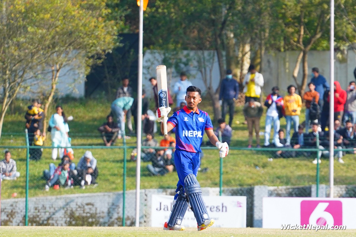 Arjun Saud scored half century on hid ODI Debut