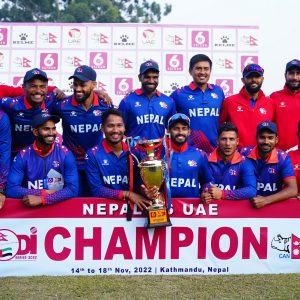 Nepal Cricket Team after ODI series in over UAE