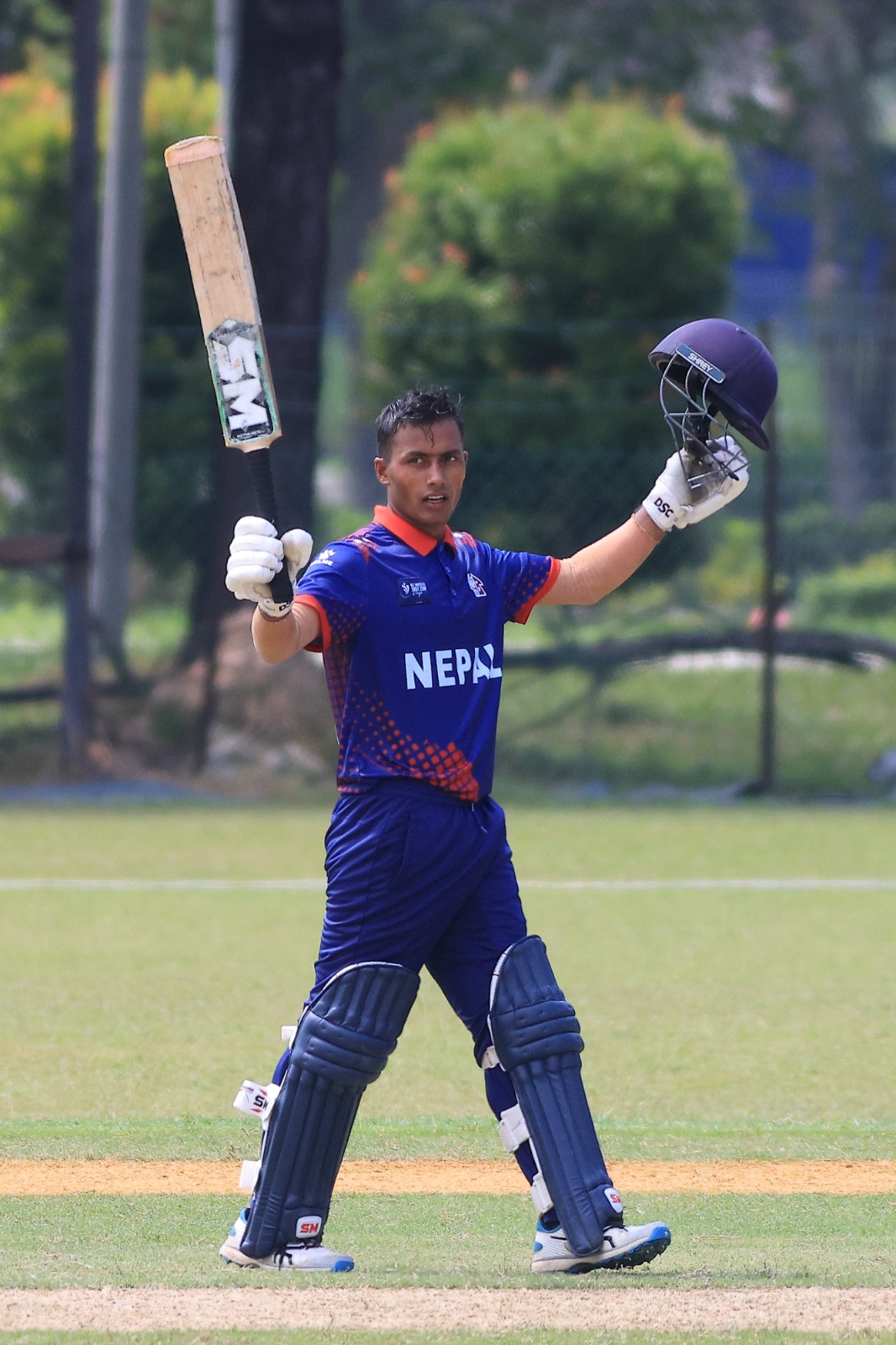 Naren Bhatta, who batted at number three for Nepal, played an unbeaten century of 112 runs with the help of 10 fours and 2 sixes in 89 balls.