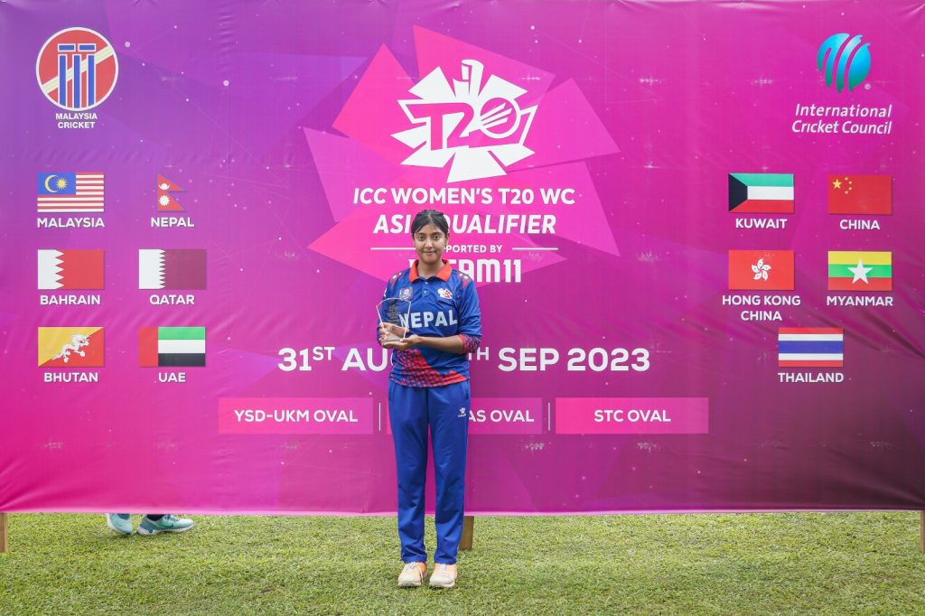 Indu Barma awarded the player of the match for her stellar performance