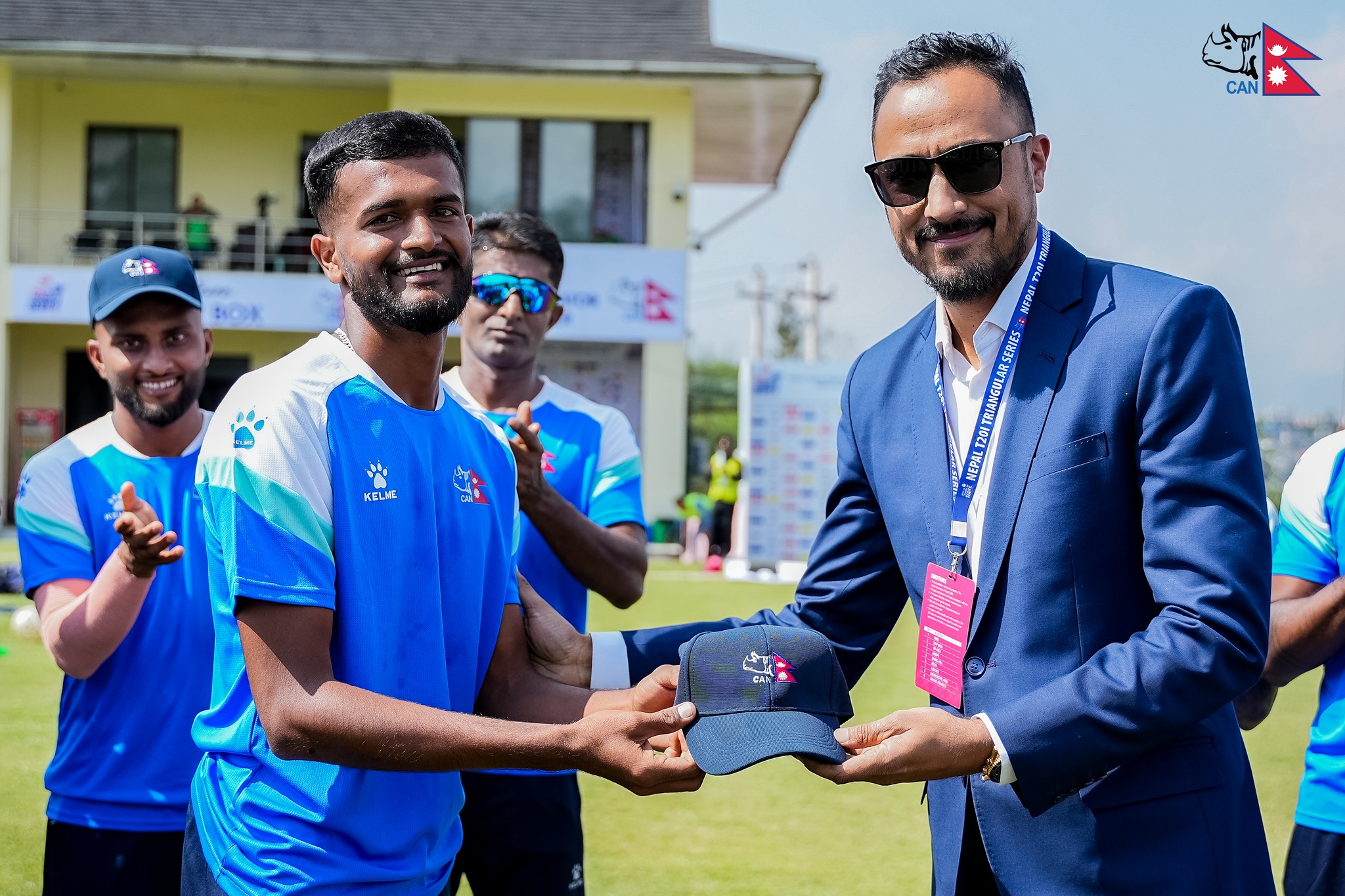 Spinner Shyam Dhakal made his debut in T20 international cricket for Nepal