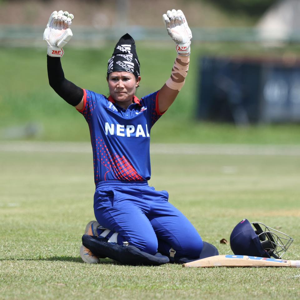 Rubina Chhetry smashed an unbeaten 118 runs off just 59 balls, becoming the first Nepali woman cricketer to score a century in international cricket.