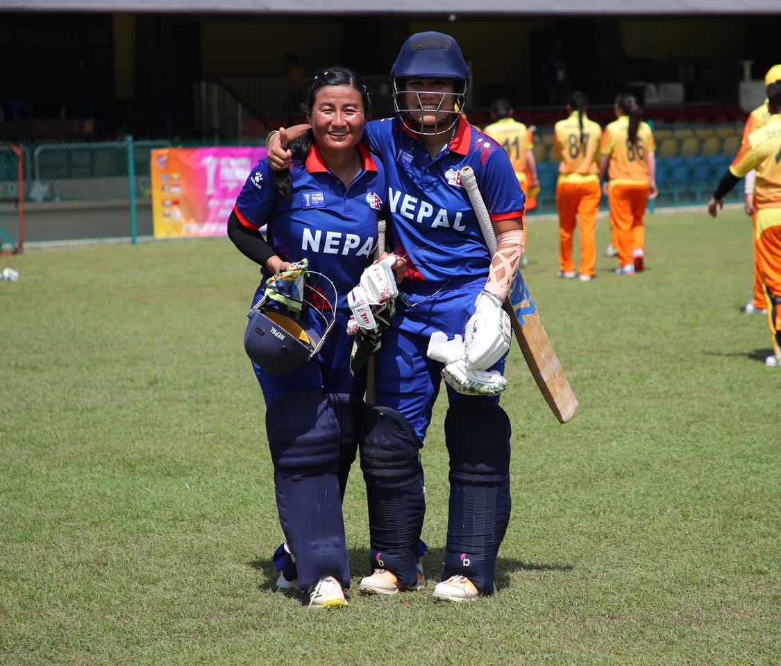 Sita Rana Magar & Rubina Chhetry shared an unbeaten 48-run partnership for the third wicket.