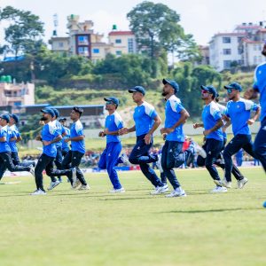 nepal cricket team warm up