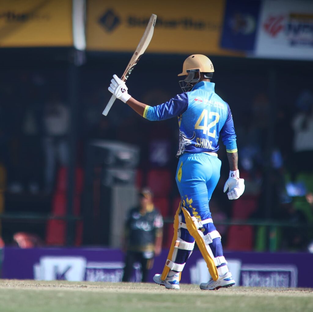 Indian batter Shikhar Dhawan starred with a brilliant 72 off 51 balls, including 4 fours and 5 sixes.