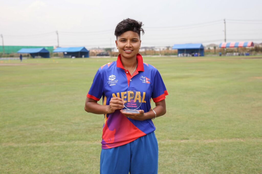 Kabita Kunwar was named Player of the Match for her all-round performance.