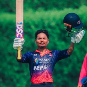 rohit paudel century