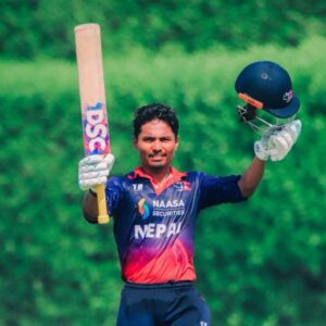 Rohit Paudel Century