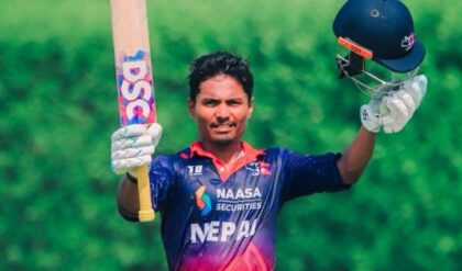 Rohit Paudel Century