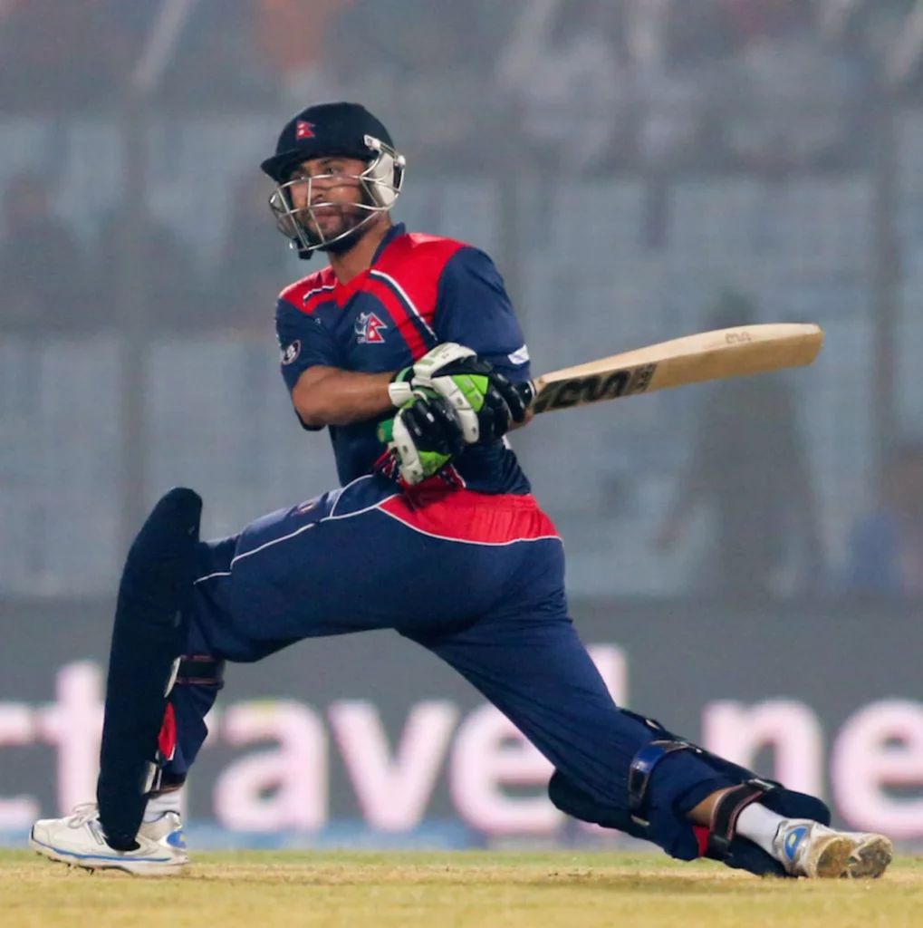 Sharad Vesawkar — Nepal’s top run-scorer at the 2014 ICC World T20, playing key roles in memorable wins over Hong Kong and Afghanistan.